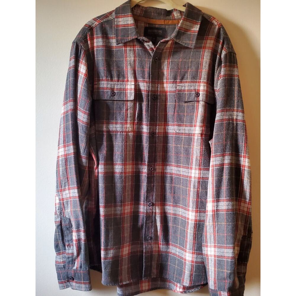 Brothers & Sons Men's XL Plaid Long Sleeve Button Western Flannel Shirt Outdoor